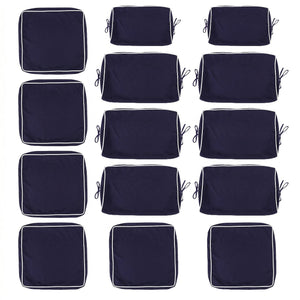 English Elm Cushion Covers 14 Piece Set for Outdoor Wicker Rattan Sectional Patio Sofa Uv Navy Blue W419P460546