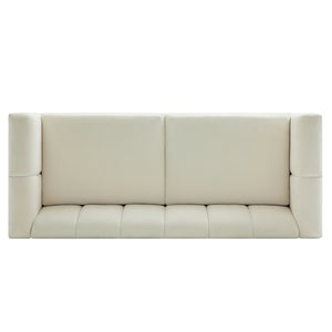 English Elm Modern Chenille Loveseat with Pocket Spring Support for Apartment Living Rooms N763S000070A