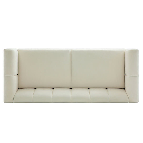 English Elm Modern Chenille Loveseat with Pocket Spring Support for Apartment Living Rooms N763S000070A
