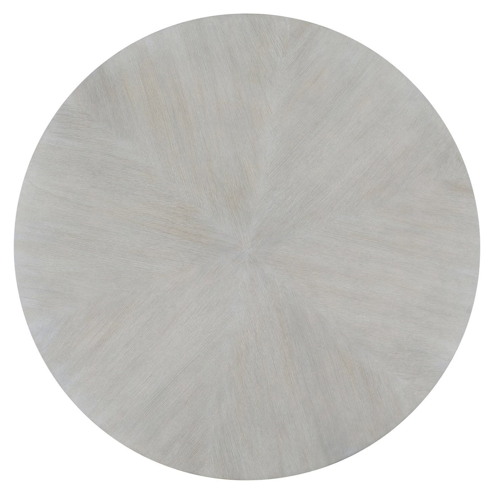 Bernhardt Bernhardt Thorne Round Cocktail Table — Quartered White Oak Starburst Veneer, Casters, Durable Finish 452016