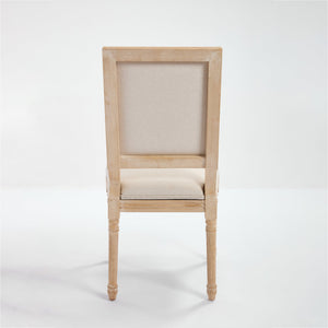 English Elm French Country Dining Chairs Set Of 2 – Elegant Upholstered Square Back, Stylish Comfort For Dining W3426P324534