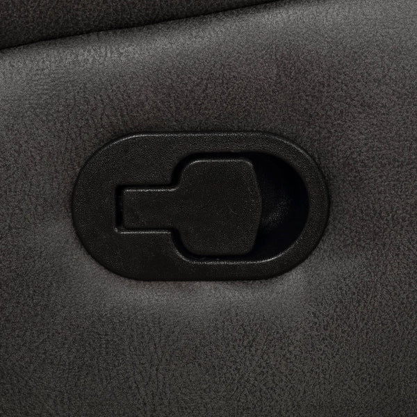 English Elm Franklin Charcoal Performance Microfiber Reclining Sofa with Contrast Stitching, Space-Saving Hugger Design and Manual Recliners offering Modern Comfort and Style B062P378329