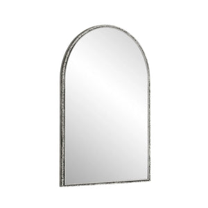 English Elm Arched Decorative Wall Mirror for Bathroom Vanity and Entryway — Elegant Arch Design for Living Room Bedroom Silver W757P251825