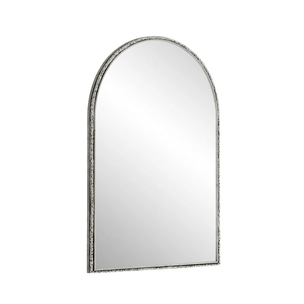 English Elm Arched Decorative Wall Mirror for Bathroom Vanity and Entryway — Elegant Arch Design for Living Room Bedroom Silver W757P251825