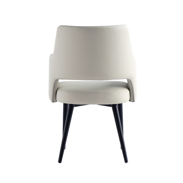 English Elm Tremont Metal Vegan Leather Armchair - Modern Stone Gray Design For Stylish Comfort & Durability B365P397742-GIGA