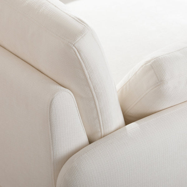 English Elm 50*43" Oversized Chenille Armchair Deep Lounge Seat Modern Minimalist Living Room Chair Cream N723S5042A