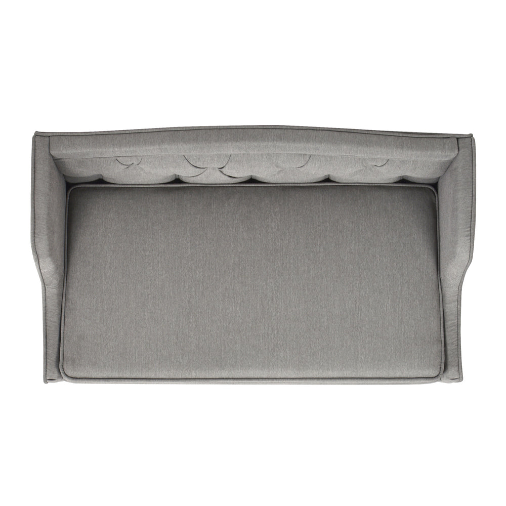English Elm Jennifer Taylor Home - Robin Tufted 35" Wingback Pet Sofa Bed in Uptown Gray — Stain-Resistant, High-Density Foam Comfort, Eco Craftsmanship B2719P238248