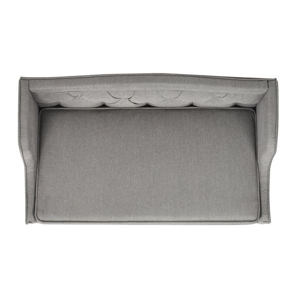 English Elm Jennifer Taylor Home - Robin Tufted 35" Wingback Pet Sofa Bed in Uptown Gray — Stain-Resistant, High-Density Foam Comfort, Eco Craftsmanship B2719P238248
