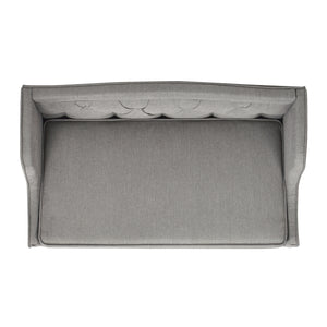 English Elm Robin 35" Tufted Wingback Pet Sofa Bed, Medium, Uptown Gray Stain Resistant High Performance Polyester