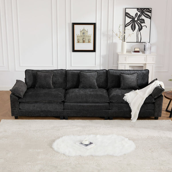 English Elm Wider Ergonomic Loveseat with Breathable Chenille Upholstery, Modular Design, Plush Double-Layer Cushioning W1143S00040 W1143S00040
