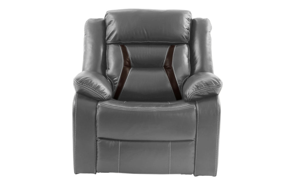 English Elm Single Power Recliner Gel Leatherette Pillow Arms Modern Living Room Lounge Chair B011P466593
