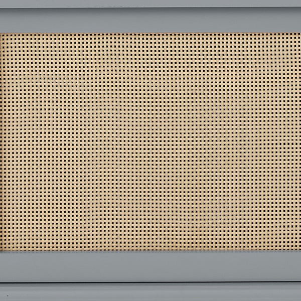 English Elm Clothes Hall Tree Storage Bench with Adjustable Shelves, Sliding Doors, Solid Poplar Feet & Shoe Bench Gray W2275P210041