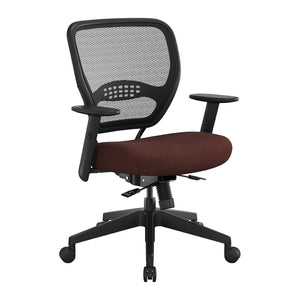 OSP Home Furnishings Air Grid Ergonomic Mesh Office Chair with Lumbar Support and Greenguard Certified Airflow Icon Burgundy 5500SL-227
