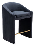 Emas Counter Stool Midnight Gray 109992 Zuo Modern