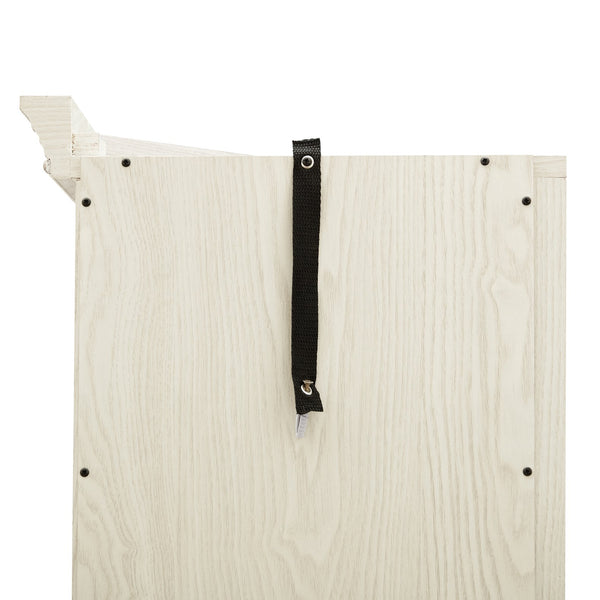 English Elm Lighted Corner Curio Cabinet - Elegant Glass Display With Adjustable Shelves & Bead Bulb Lighting - White W1758P300131