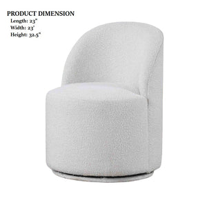 English Elm Contemporary Northall Arm Chair with Sleek Upholstery and Minimalist Profile for Modern Dining Spaces White 25 L x 27 W x 34 H B2741P406968