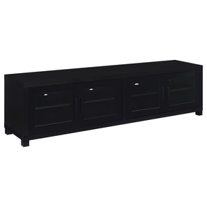 English Elm Arnaud Matte Black 3 Piece Entertainment Center with Media Towers for Living Room B062S01737