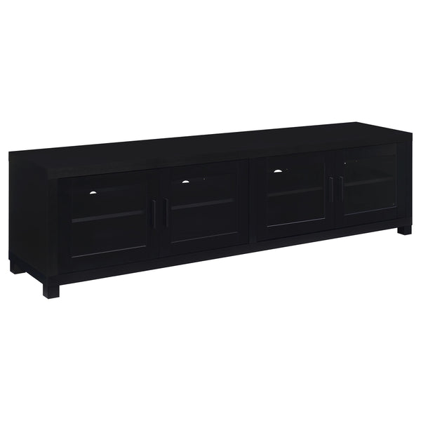 English Elm Arnaud Matte Black 3 Piece Entertainment Center with Media Towers for Living Room B062S01737