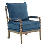 OSP Home Furnishings Fletcher Spindle Chair Navy