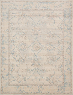 Unique Loom Paris Hickory Machine Made Border Rug Beige, Beige/Blue/Gray/Light Brown 8' 0" x 10' 0"