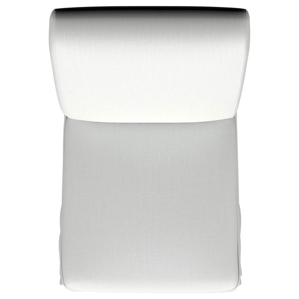 English Elm Isela White Upholstered Parson Side Chairs Set of 2 — Timeless Skirted Pleated Seats, Tall Curved Backs B062P375533