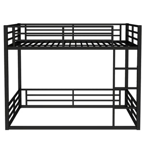 English Elm Metal Queen Over Queen Bunk Bed – Space-Saving Design For Teens & Adults, No Box Spring Needed, Black W1580S00140