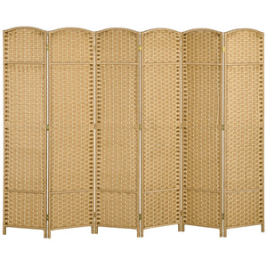 English Elm Homcom 6-Panel Folding Room Divider - Stylish Privacy Screen For Home Office & Bedroom Decor W2225P200677