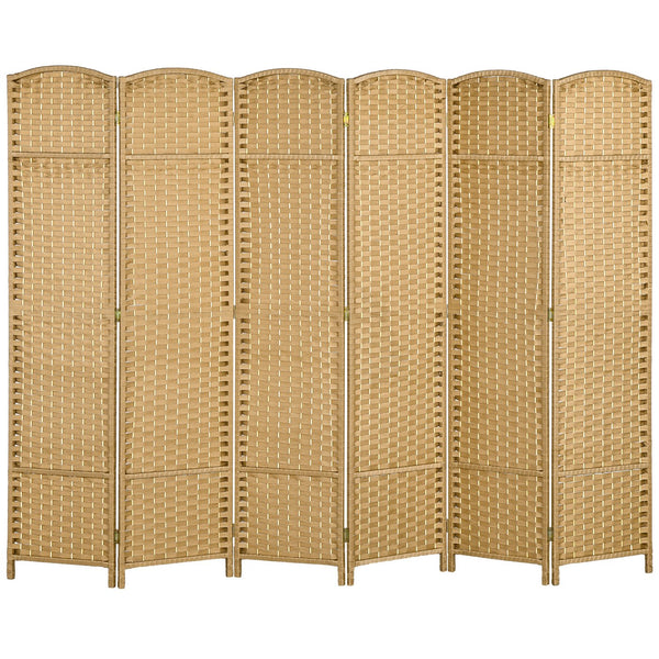 English Elm Homcom 6-Panel Folding Room Divider - Stylish Privacy Screen For Home Office & Bedroom Decor W2225P200677