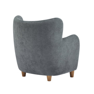 English Elm Christopher Knight Home® - Lucia Velvet Wingback Armchair with Pocket Spring Cushion, Mid-Century Birch Legs, Luxe Comfort Dawn Grey 31.5 L x 30.75 W x 30.5 H N776P205426K