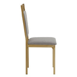 Homelegance By Top-Line Aristos Metal Upholstered Dining Chairs Gold Metal