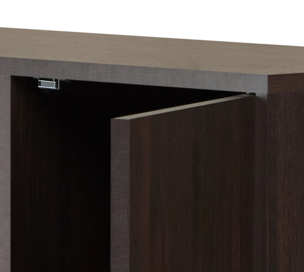 English Elm Espresso Finish Wine Cabinet with Stemware Rack Bottle Storage for Home Bar B062P215513