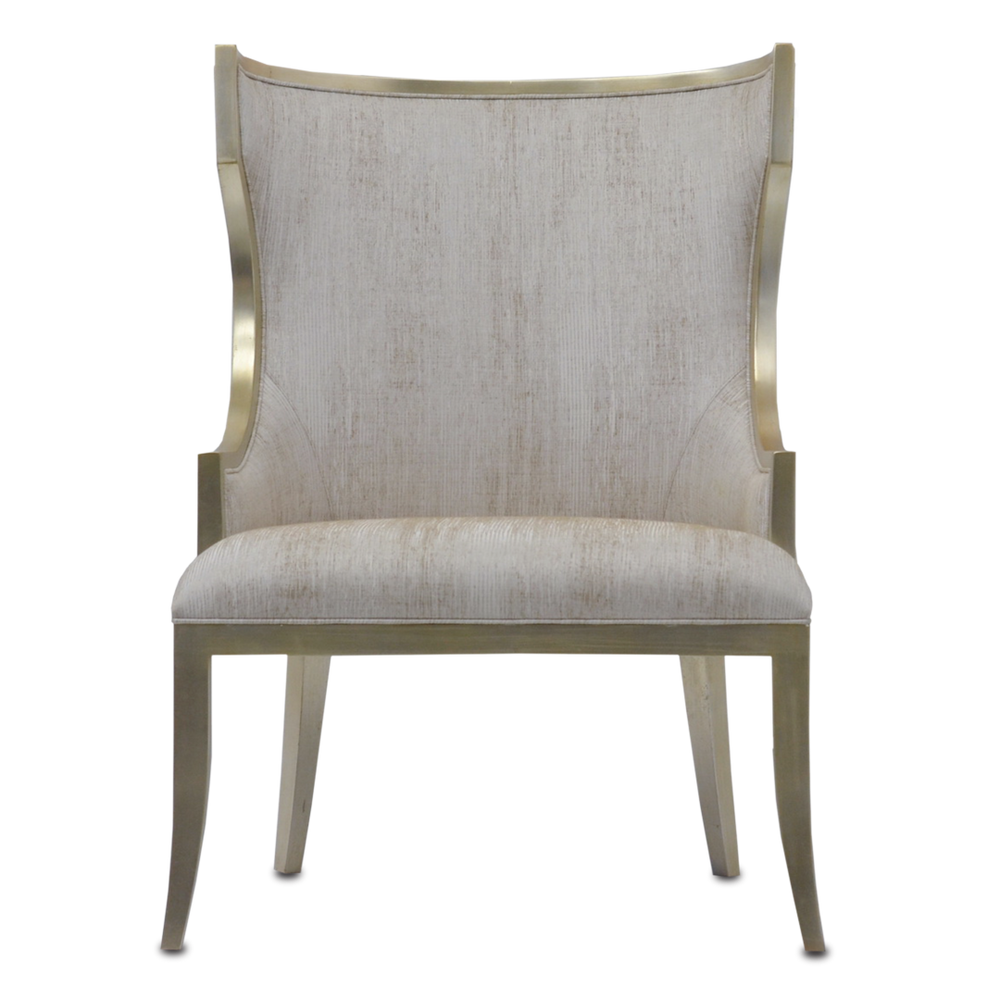 Garson Silver Armchair - Chic Wingback Design in Fresh Files Linen for Timeless Elegance & Comfort