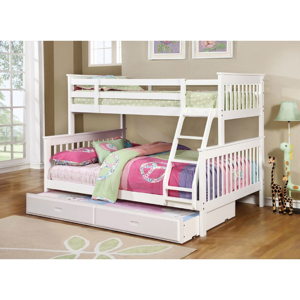 English Elm Severington Modern Twin Over Full Bunk Bed With Slatted Headboard – Space-Saving & Stylish Design B062S00898-GIGA