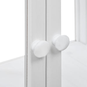 English Elm TOPMAX Mini Cold Frame Greenhouse with Fir Wood, Polycarbonate Doors, Raised Bed & Removable Wheels White N717P229026K