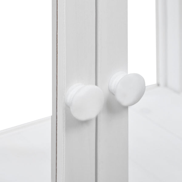 English Elm TOPMAX Mini Cold Frame Greenhouse with Fir Wood, Polycarbonate Doors, Raised Bed & Removable Wheels White N717P229026K