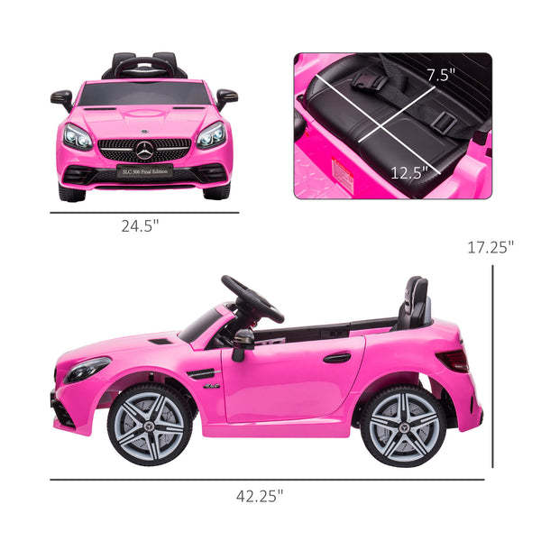 English Elm Aosom Mercedes Slc 300 Kids Ride on Electric Car with Remote 12v Battery Powered W2225P200561