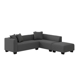 English Elm Marston Corduroy L-shape Sectional Sofa Deep Seating Six Seat Modern Living Room B127S00002