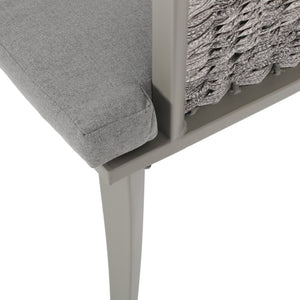 English Elm Christopher Knight Home® - PEBBLE Chair Gray PE Rattan Lounge with Iron Frame and Waterproof Cushion — Stylish Compact 30x18.6" 67847.00GRY
