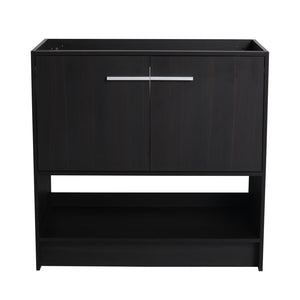 English Elm 36" Freestanding Bathroom Vanity with 2 Doors and Open Shelf, Modern Ergonomic Plywood Cabinet Dark Oak W1972P268401