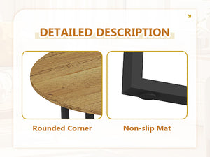 English Elm 7-piece Oval Dining Set with Pu Leather Chairs Modern Kitchen Table for Six Black,Wood W3875S00088