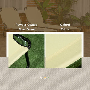 English Elm Outsunny 2-Piece Folding Chaise Lounge Set - Adjustable Reclining Pool Chairs For Outdoor Relaxation W2225P200693-GIGA