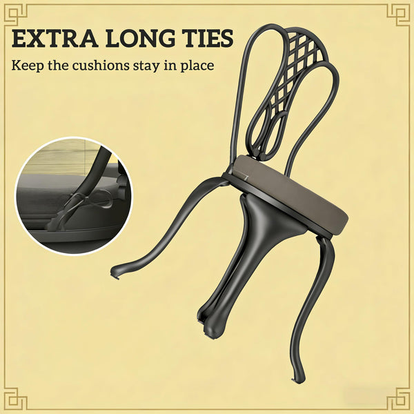 English Elm Soft Round Dining Chair Cushions Set of 4 with Washable Covers and Foam Padding T3971P443095