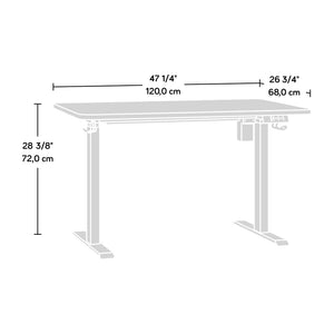 English Elm Sit/Stand Desk - Modern White Finish For Ergonomic Workspace, Usb Charging, Easy Assembly & Stability B356P402648-GIGA