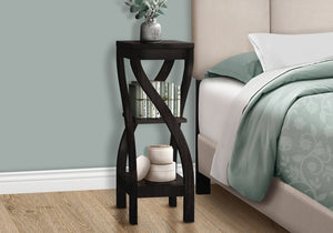 English Elm Accent Three-Tier Accent Table with Six Open Display Shelves for Living Room, Bedroom, Modern Design Espresso 36 L x 17 W x 4 H B2710P219054