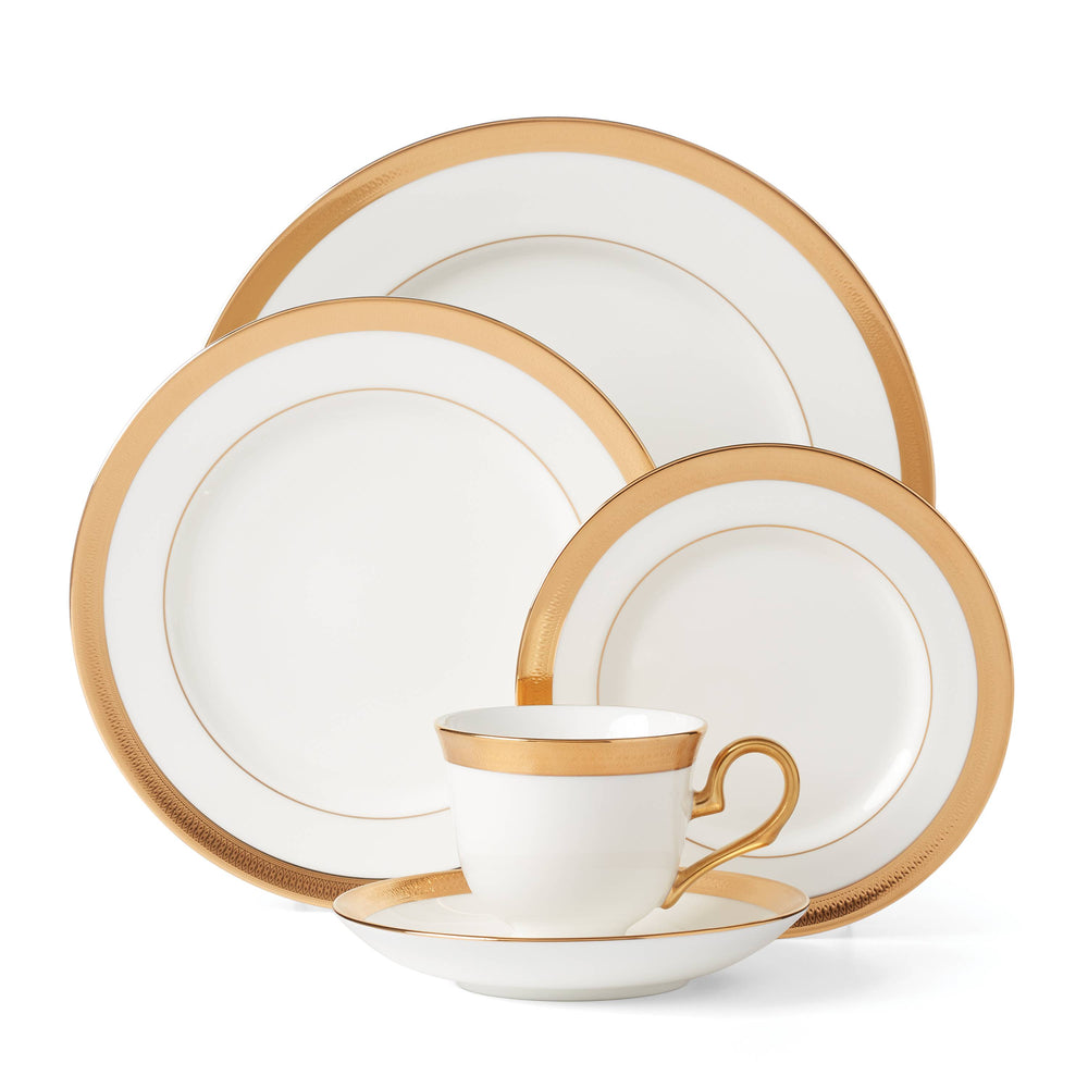 Lenox Lowell White 5-Piece Place Setting White, WHITE BONE CHINA 896133