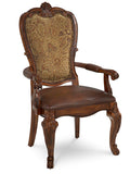 Old World Upholstered Back Arm Chair (Sold As Set of 2)
