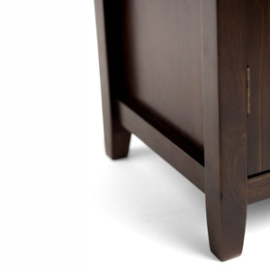 English Elm Burlington - Handcrafted Mahogany Brown Storage Cabinet With Glass Doors & Adjustable Shelves B136P159510
