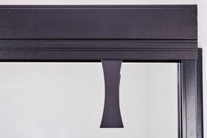 English Elm 56-60 in Semi-frameless Double Sliding Shower Door Clear Tempered Glass Matte Black W1920S00078
