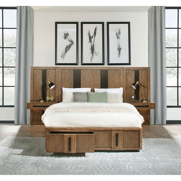English Elm Moraga Queen Storage Bed with Fluted Headboard and Built-in Nightstand Panels B062S01676