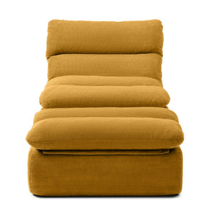 English Elm 32" Tufted Foam Chaise Lounge with Matching Ottoman for Adults Bedroom Living Room Yellow W1117P436330